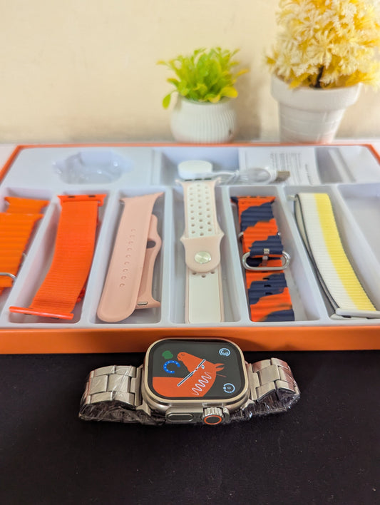 Premium Ultra 2 Smart Watch 7 in 1 with Metal Strap